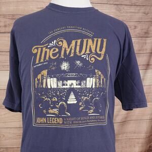 The Muny John Legend Shirt Mens 2XL Blue Concert Graphic‎ Tee 2024 St Louis